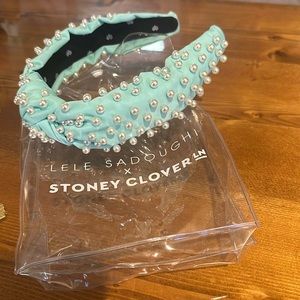 Lele Sadoughi x Stoney Clover pearl headband EUC